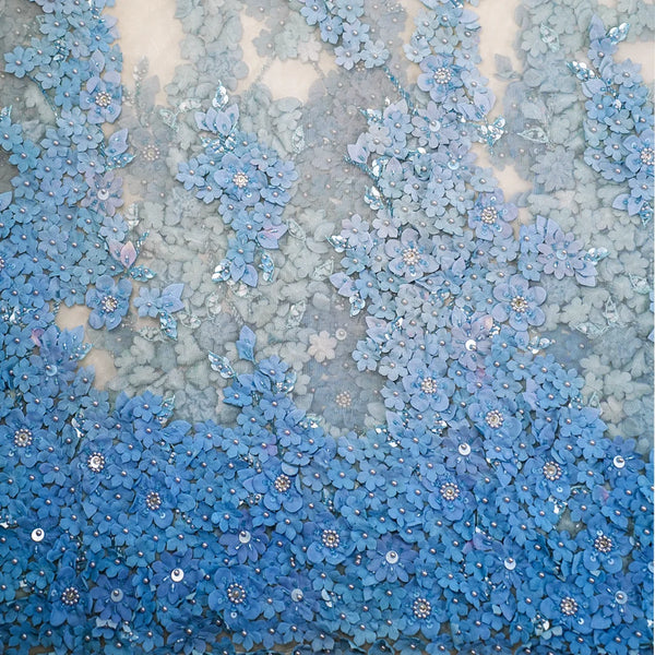 Bluebell Bloom Handcrafted Net Fabric